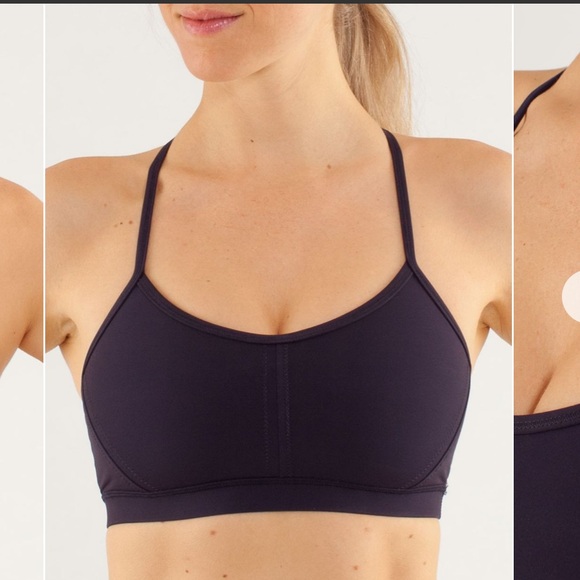 Lululemon breather easy bra size 10 black swan purple rare find - Picture 6 of 8